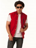 Transformer 2 in 1 with Removable Sleeves Varsity Jacket-Men