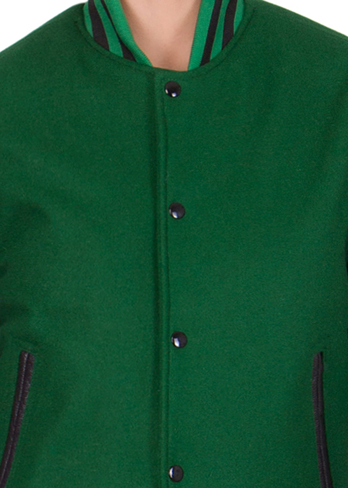 Body Kelly Green Melton Wool Varsity Jacket - Easy Jackets